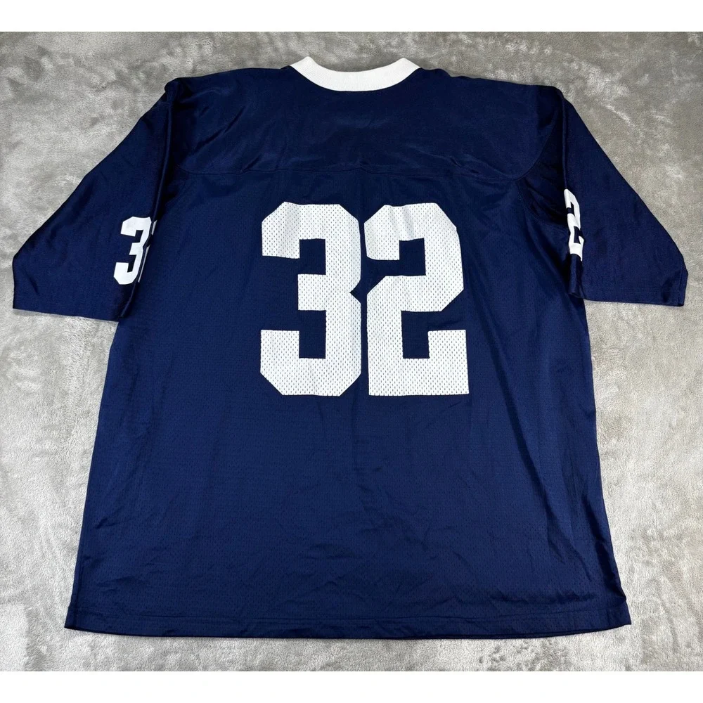 Vintage Nike Football Jersey Mens L Navy Blue Made in USA Mesh‎ Number 32 Style